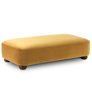 Berkley 59" Velvet Ottoman - Nobel Topaz