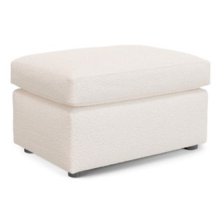Landry 28" Ottoman - Ivory Wool Bouclé