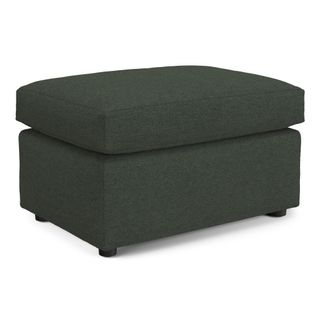 Landry 28" Ottoman - Green Wool Bouclé