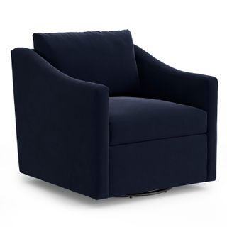 Landry 32.25" Velvet Swivel Lounge Chair - Hale Ink