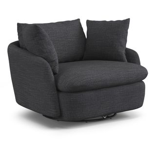 Leigh 47" Grand Swivel Lounge Chair - Napa Charcoal