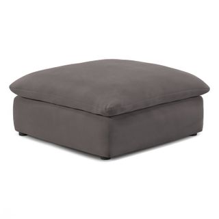 Leigh 41" Velvet Ottoman - Hale Warm Gray