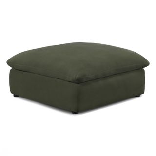 Leigh 41" Velvet Ottoman - Hale Fir Green