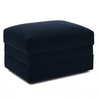 Riley 28" Velvet Ottoman - Hale Ink
