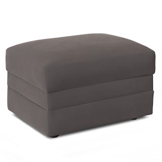 Riley 28" Velvet Ottoman - Hale Warm Gray