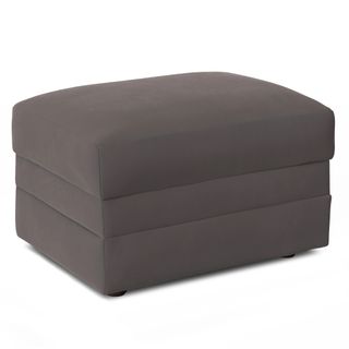 Riley 28" Velvet Ottoman - Hale Warm Gray