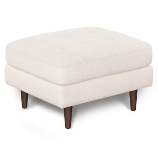 Sven 30" Ottoman - Ivory Wool Bouclé
