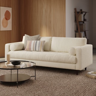 Sven 88" Tufted Bouclé Sofa - Ivory Wool