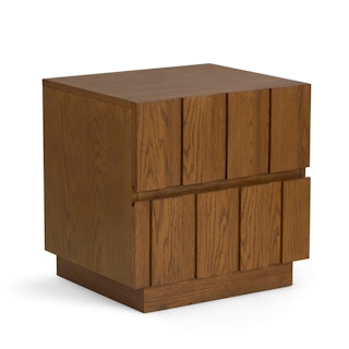 Marko 2-Drawer Nightstand - Smoked Oak