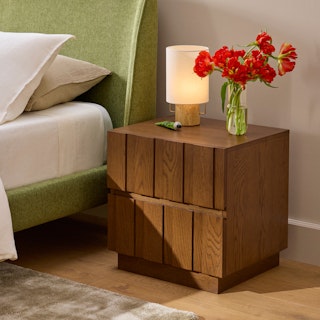 Marko 2-Drawer Nightstand - Smoked Oak