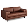 Sven 72" Tufted Leather Loveseat - Taos Brown