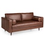 Sven 72" Tufted Leather Loveseat - Taos Brown