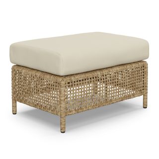 Robbi 29" Outdoor Ottoman - Dravite Ivory