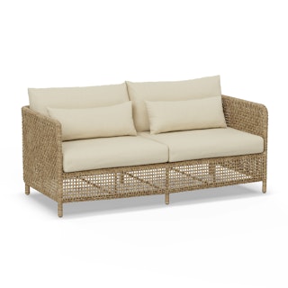Robbi 67.25" Outdoor Loveseat - Dravite Ivory