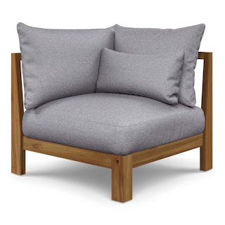 Cove 34.25" Outdoor Corner Chair Module - Basket Gray