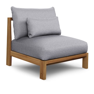 Cove 34.25" Outdoor Armless Chair Module - Basket Gray