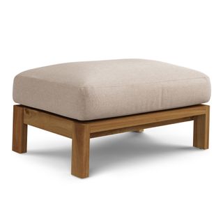 Cove 34.25" Outdoor Ottoman - Basket Beige