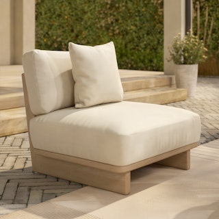 Daphne 34" Outdoor Lounge Chair - Dravite Ivory