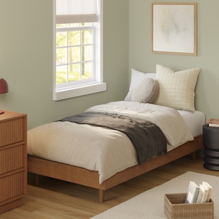Basi Twin Bed Frame - Smoked Oak