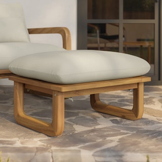 Laholm 29" Outdoor Ottoman - Dravite Ivory