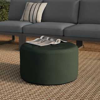 Olara 25" Indoor/Outdoor Pouf - Dravite Green