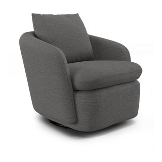 Leigh 33" Swivel Lounge Chair - Silver Gray