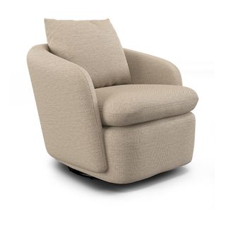 Leigh 33" Swivel Lounge Chair - Silver Taupe