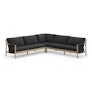 Rosa 110" Outdoor Corner Sectional - Dravite Black
