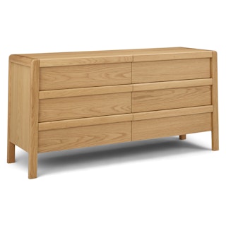 Dalsa 60" 6-Drawer Double Dresser - Natural Oak