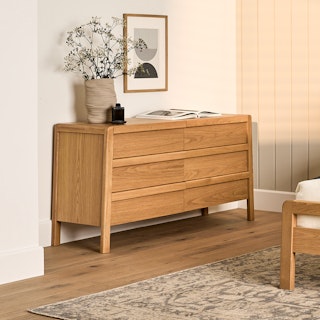 Dalsa 6-Drawer Double Dresser - Natural Oak