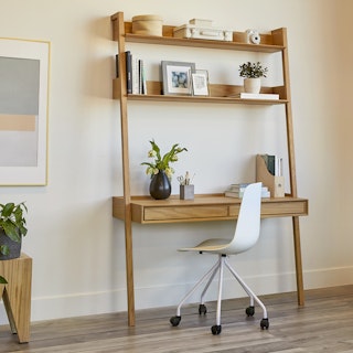 Fantol 51.5" Leaning Desk - Natural Oak