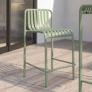 Sarek Outdoor Stackable Counter Stool - Khaki Green