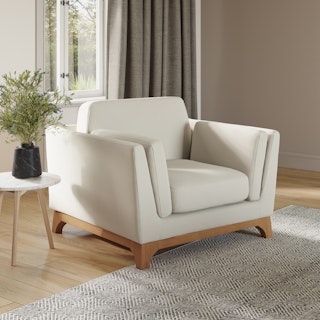 Ceni 39" Lounge Chair - Buckler Ivory