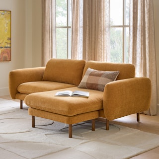 Sanders 85.5" Reversible Sectional - Hestia Ginger