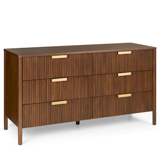 Liv 6-Drawer Double Dresser - Walnut