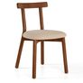 Ulka Dining Chair - Walnut and Ratine Buff