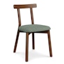 Ulka Dining Chair - Walnut and Ratine Green