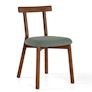 Ulka Dining Chair - Walnut and Ratine Green
