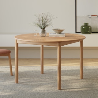 Heidi 48" - 67.75" Extendable Round Dining Table - White Oak
