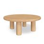 Adel 42" Round Coffee Table - White Oak