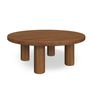 Adel 42" Round Coffee Table - Smoked Oak
