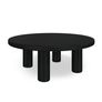 Adel 42" Round Coffee Table - Black