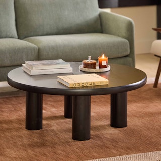 Adel 42" Round Coffee Table - Black