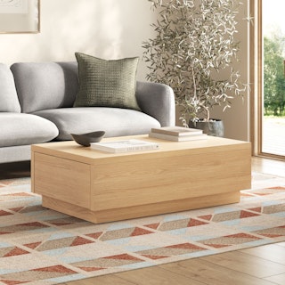 Leif 47" Storage Coffee Table - White Oak