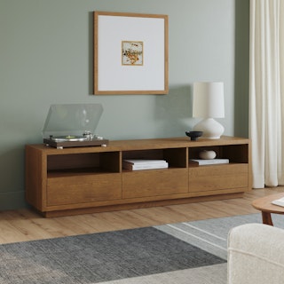 Leif 80" Media Unit - Smoked Oak