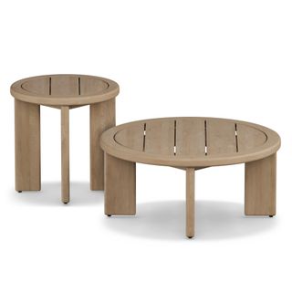 Daphne Outdoor Coffee and Side Table Set - Cloud Eucalyptus