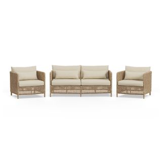 Robbi 67.25" Outdoor Loveseat Set - Dravite Ivory
