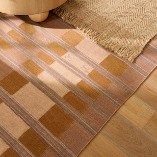 Aymer 8 x 10 Rug - Quilt Block Brown