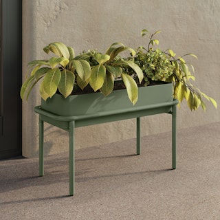 Marais Outdoor Low Planter - Khaki Green