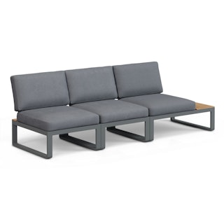 Kezia 96" Outdoor Right Modular Sofa - Whale Gray